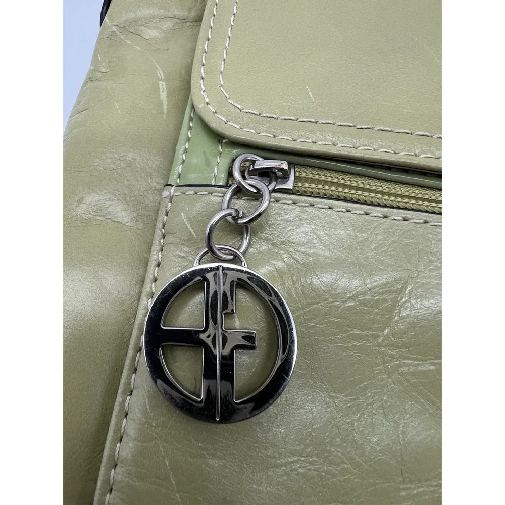 Giani Bernini Genuine Leather Green Crossbody‎ Purse